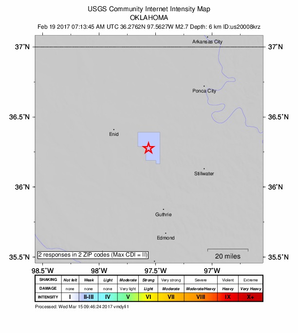 Did You Feel It? map: shaking reported by the public