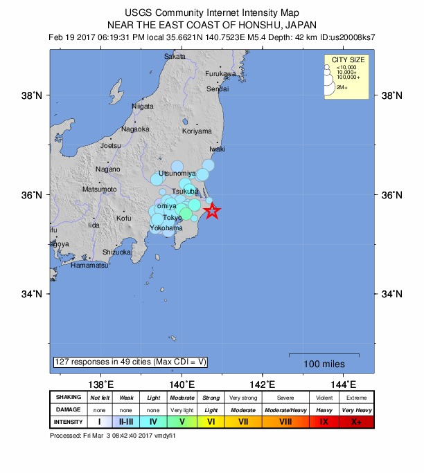 Did You Feel It? map: shaking reported by the public