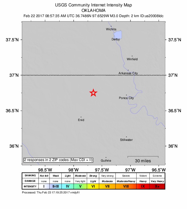 Did You Feel It? map: shaking reported by the public