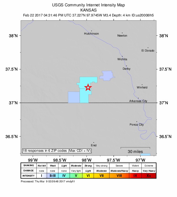 Did You Feel It? map: shaking reported by the public