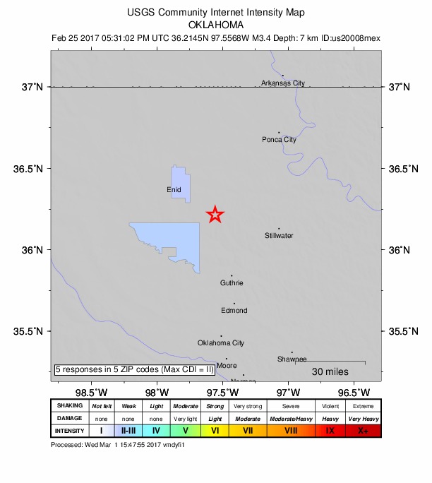 Did You Feel It? map: shaking reported by the public