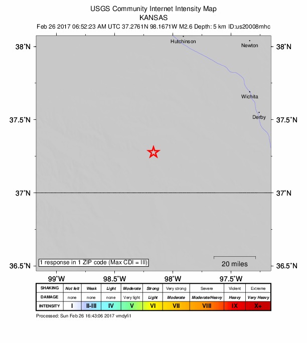 Did You Feel It? map: shaking reported by the public