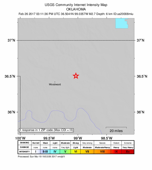 Did You Feel It? map: shaking reported by the public