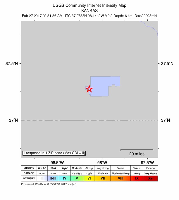 Did You Feel It? map: shaking reported by the public