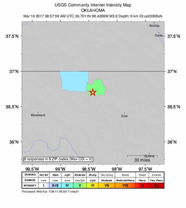 Did You Feel It? map: shaking reported by the public
