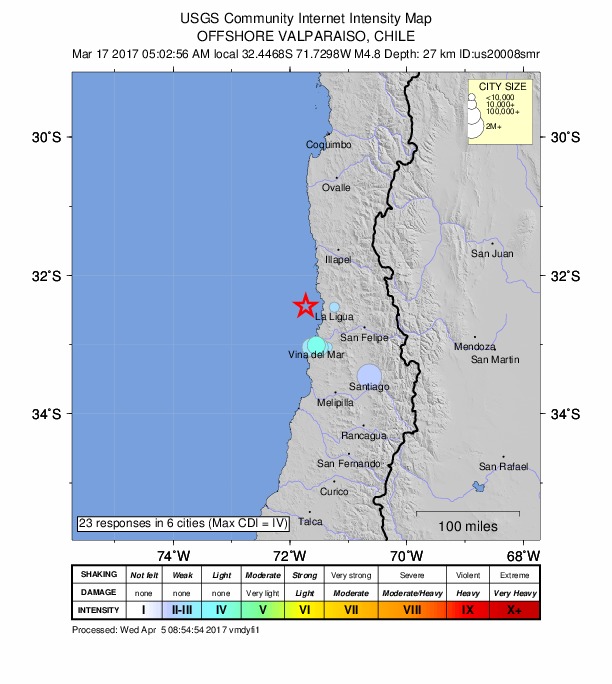 Did You Feel It? map: shaking reported by the public