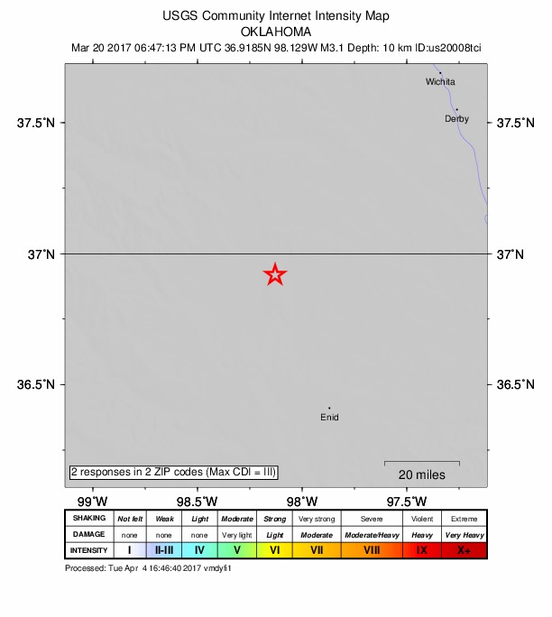 Did You Feel It? map: shaking reported by the public