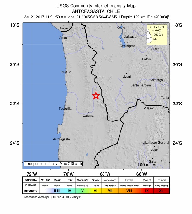 Did You Feel It? map: shaking reported by the public