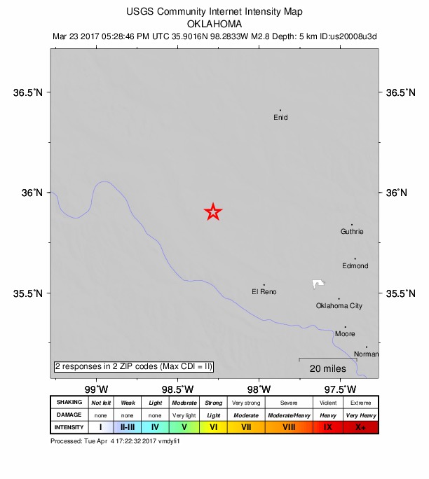 Did You Feel It? map: shaking reported by the public