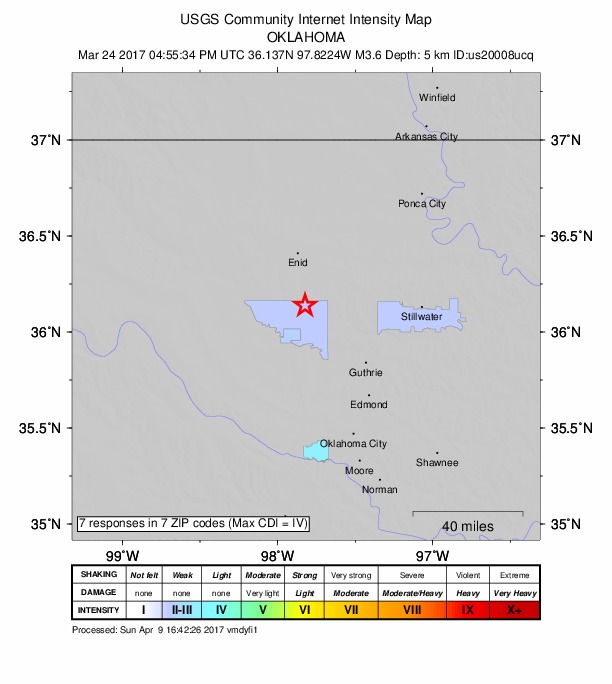 Did You Feel It? map: shaking reported by the public