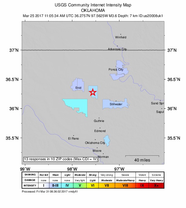Did You Feel It? map: shaking reported by the public