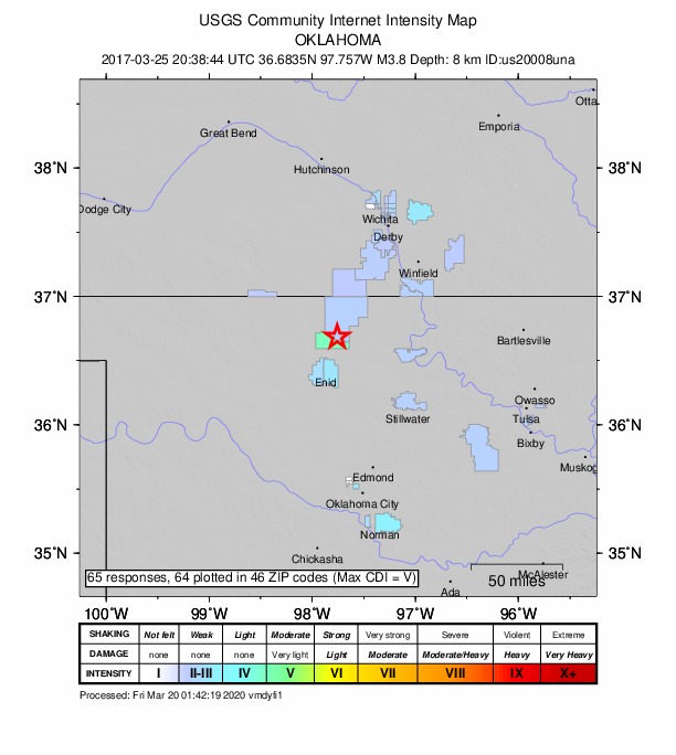 Did You Feel It? map: shaking reported by the public