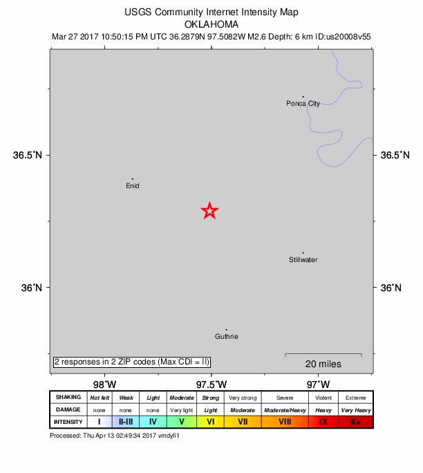 Did You Feel It? map: shaking reported by the public