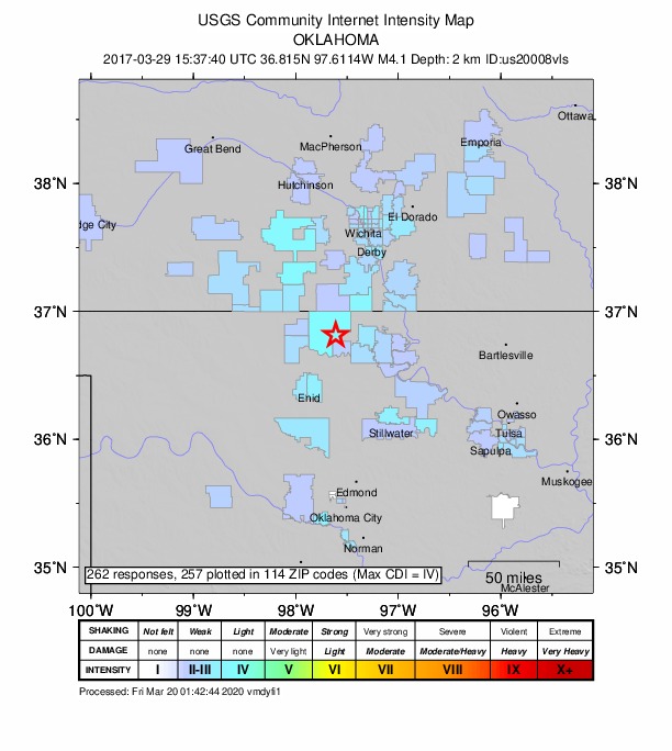 Did You Feel It? map: shaking reported by the public