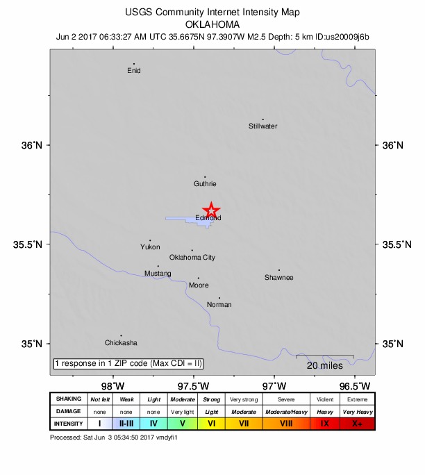 Did You Feel It? map: shaking reported by the public