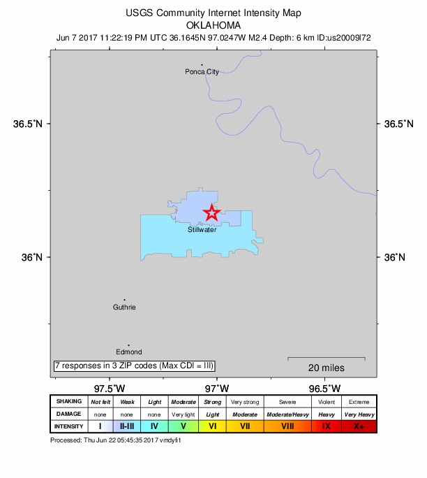 Did You Feel It? map: shaking reported by the public