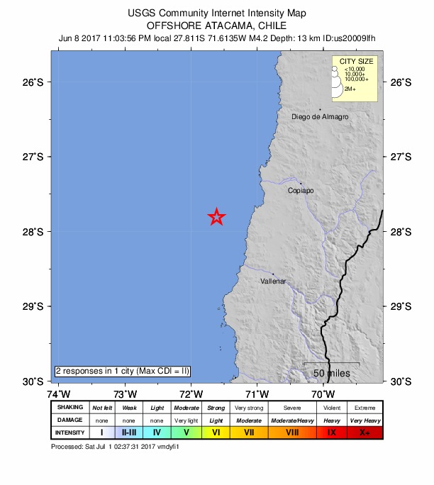 Did You Feel It? map: shaking reported by the public