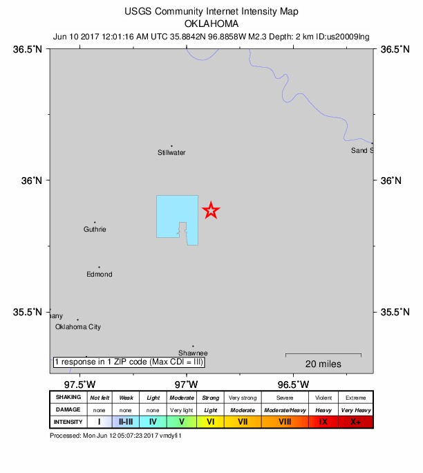 Did You Feel It? map: shaking reported by the public