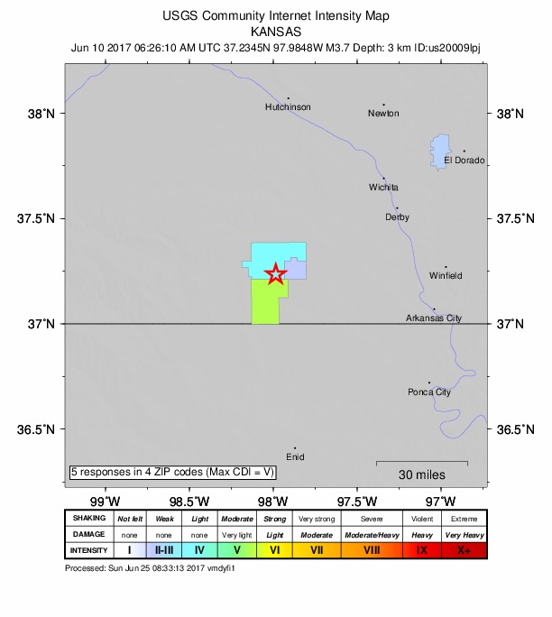 Did You Feel It? map: shaking reported by the public