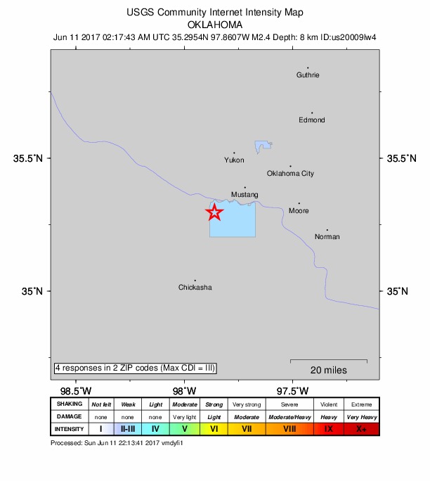 Did You Feel It? map: shaking reported by the public