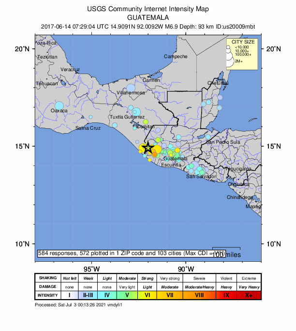 Did You Feel It? map: shaking reported by the public