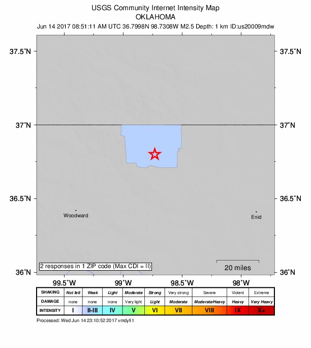 Did You Feel It? map: shaking reported by the public