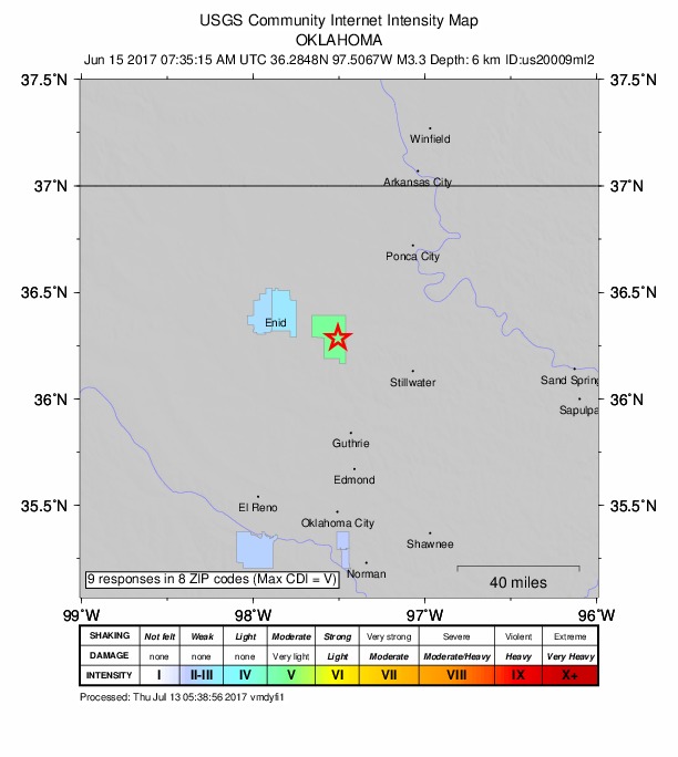 Did You Feel It? map: shaking reported by the public