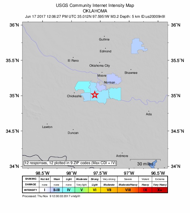 Did You Feel It? map: shaking reported by the public