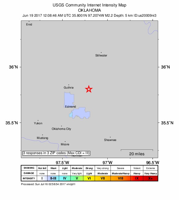 Did You Feel It? map: shaking reported by the public