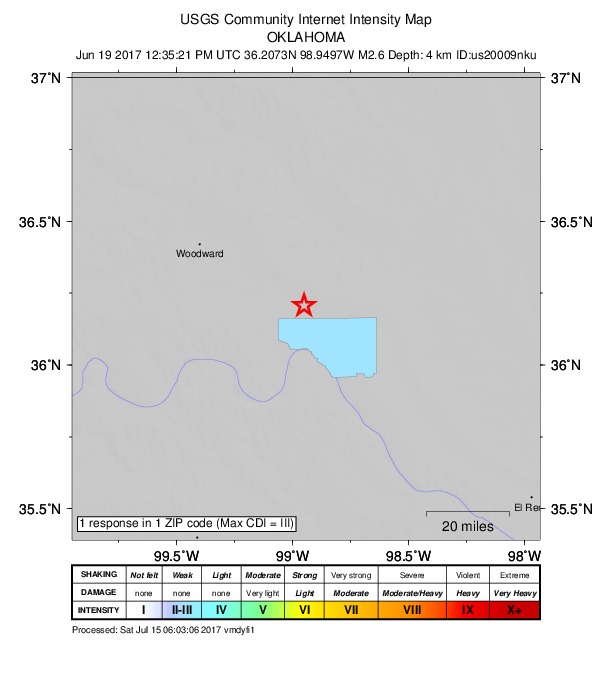 Did You Feel It? map: shaking reported by the public