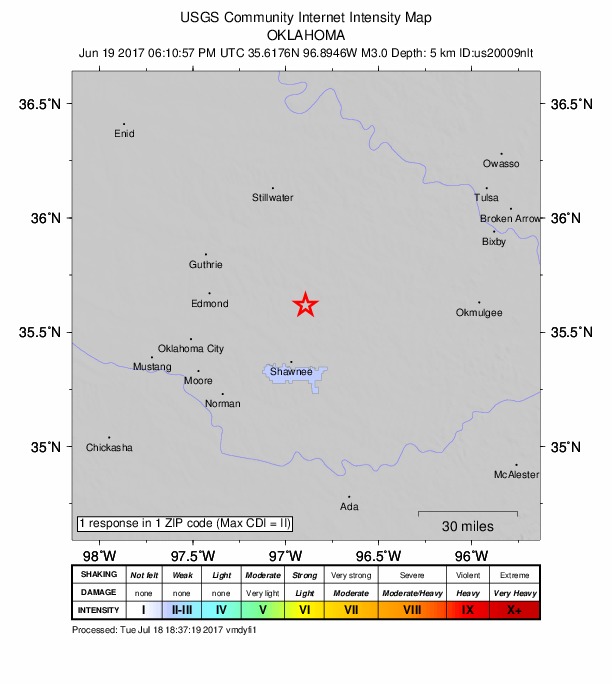 Did You Feel It? map: shaking reported by the public