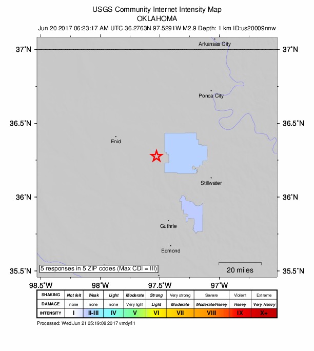 Did You Feel It? map: shaking reported by the public