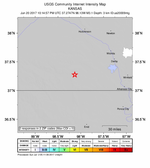 Did You Feel It? map: shaking reported by the public