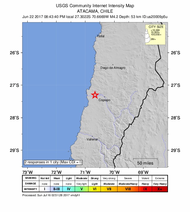 Did You Feel It? map: shaking reported by the public