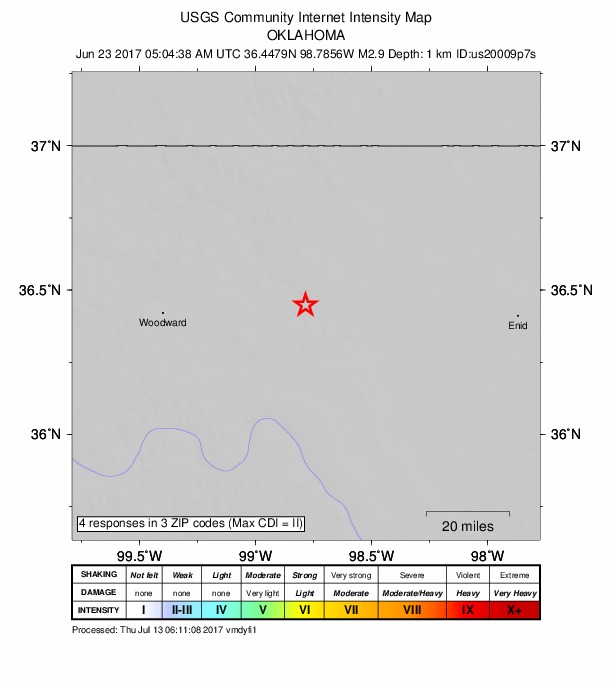 Did You Feel It? map: shaking reported by the public