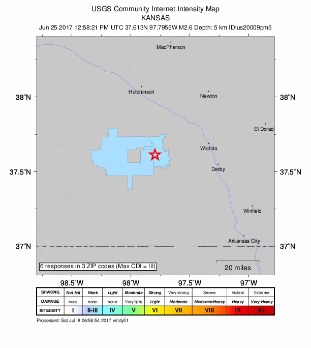 Did You Feel It? map: shaking reported by the public