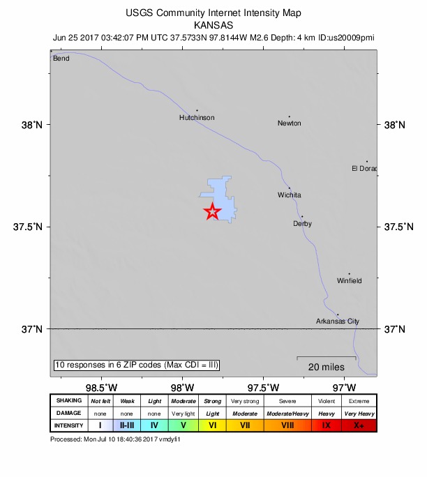 Did You Feel It? map: shaking reported by the public