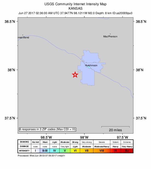 Did You Feel It? map: shaking reported by the public