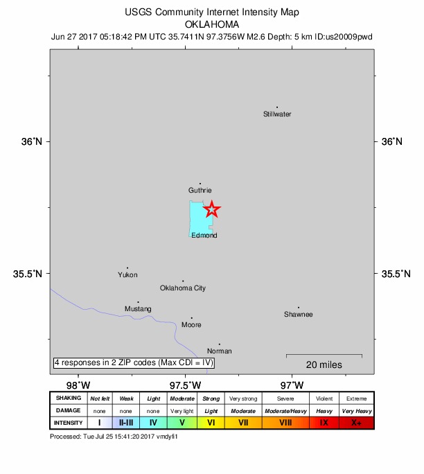 Did You Feel It? map: shaking reported by the public
