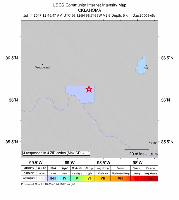 Did You Feel It? map: shaking reported by the public