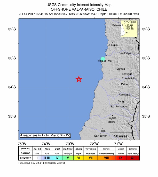 Did You Feel It? map: shaking reported by the public