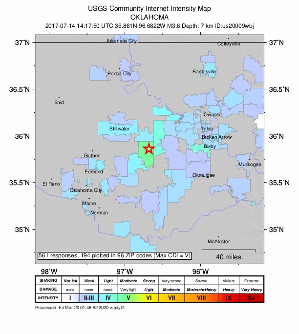 Did You Feel It? map: shaking reported by the public