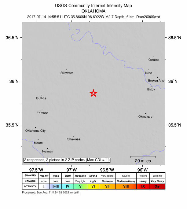 Did You Feel It? map: shaking reported by the public