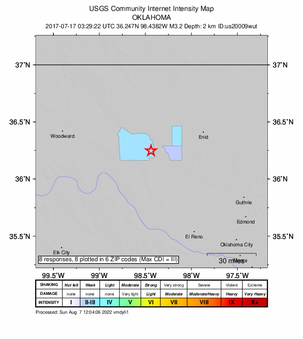 Did You Feel It? map: shaking reported by the public