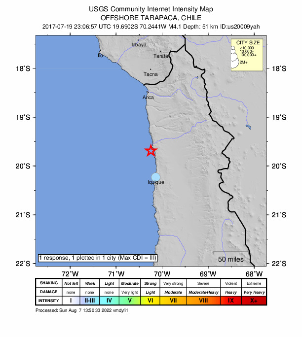Did You Feel It? map: shaking reported by the public