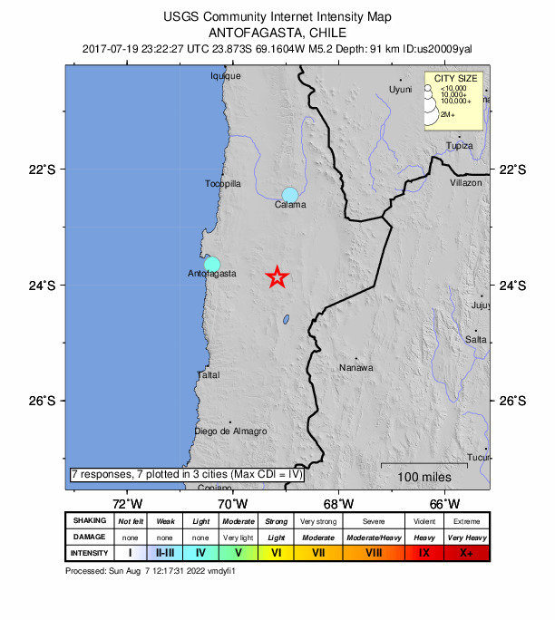 Did You Feel It? map: shaking reported by the public