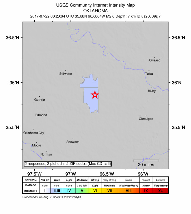 Did You Feel It? map: shaking reported by the public