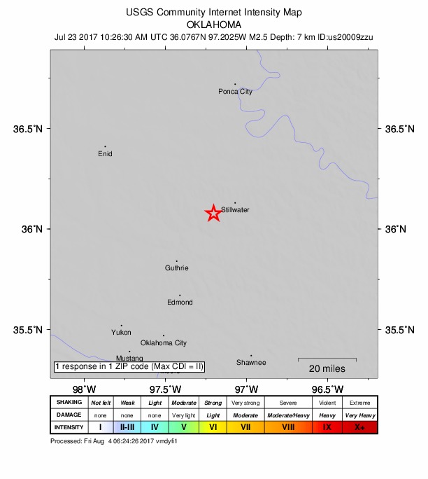 Did You Feel It? map: shaking reported by the public