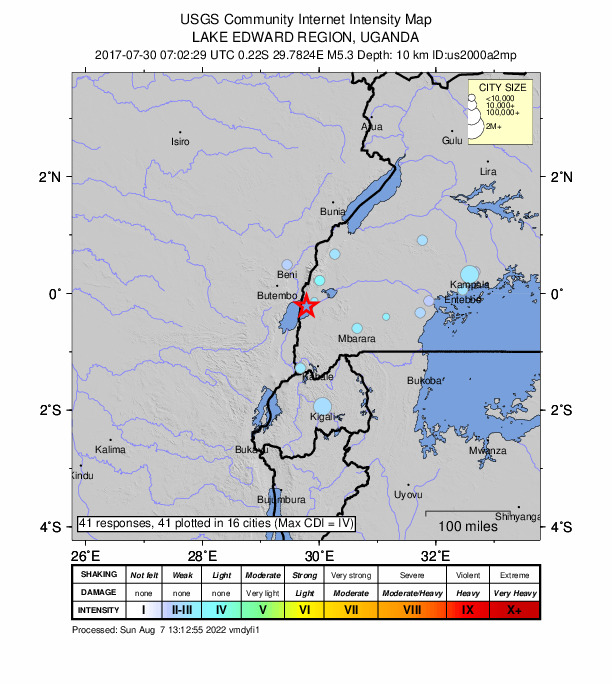 Did You Feel It? map: shaking reported by the public