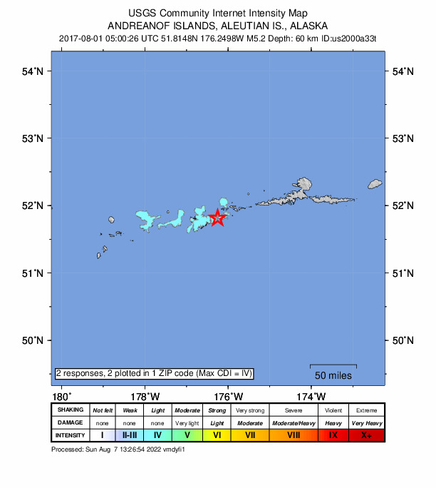 Did You Feel It? map: shaking reported by the public